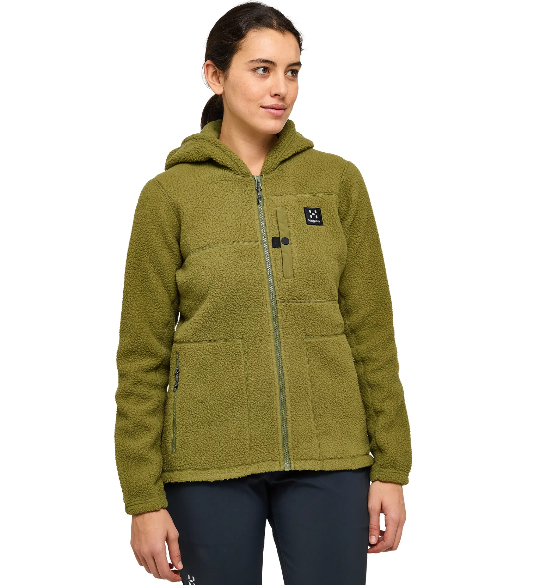 Haglöfs Malung Pile Hood Women- Jackor|Fleece · Mellanlager